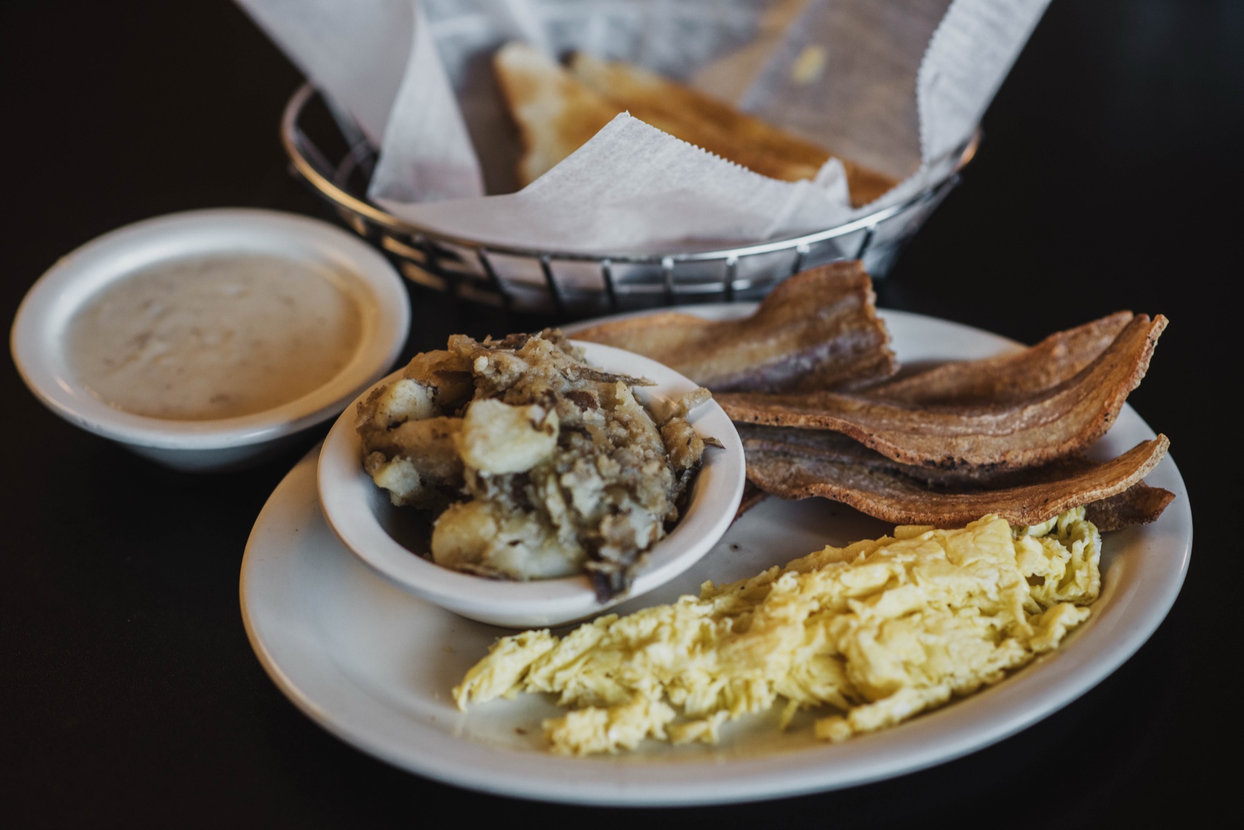 Fresh baked fatback and biscuits